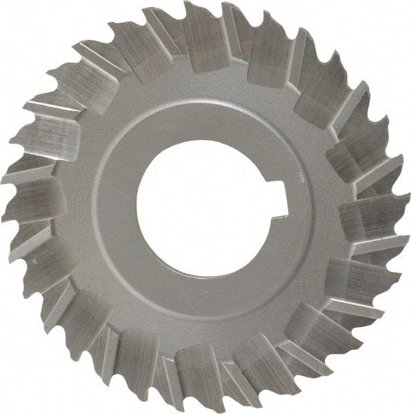 Controx - 3" Blade Diam x x 0.0938" Blade Thickness, 1" Hole, 32 Teeth, Cobalt Side Chip Saw - Staggered Tooth, Arbor Connection, Right Hand Cut, Uncoated, with Keyway - Makers Industrial Supply