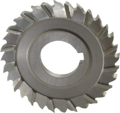 Controx - 3" Blade Diam x x 0.2188" Blade Thickness, 1" Hole, 32 Teeth, Cobalt Side Chip Saw - Staggered Tooth, Arbor Connection, Right Hand Cut, Uncoated, with Keyway - Makers Industrial Supply