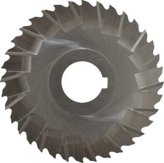 Controx - 4" Blade Diam x 1/16" Blade Thickness, 1" Hole, 36 Teeth, Cobalt Side Chip Saw - Staggered Tooth, Arbor Connection, Right Hand Cut, Uncoated, with Keyway - Makers Industrial Supply