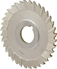 Controx - 4" Blade Diam x x 0.1563" Blade Thickness, 1" Hole, 36 Teeth, Cobalt Side Chip Saw - Staggered Tooth, Arbor Connection, Right Hand Cut, Uncoated, with Keyway - Makers Industrial Supply