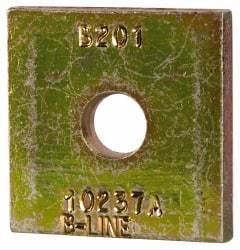 Cooper B-Line - 3/8" Rod, Zinc Dichromate Steel Square Strut Washer - 3/8" Bolt, Used with Cooper B Line Metal Framing Channels - Makers Industrial Supply