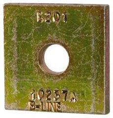 Cooper B-Line - 3/8" Rod, Zinc Dichromate Steel Square Strut Washer - 3/8" Bolt, Used with Cooper B Line Metal Framing Channels - Makers Industrial Supply