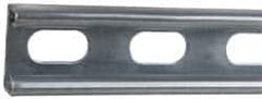 Cooper B-Line - 10' Long x 1-5/8" Wide x 13/16" High, 14 Gauge, Strip Steel, Half Slot Framing Channel & Strut - 0.075" Thick, Pre-Galvanized - Makers Industrial Supply