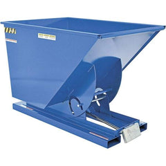 Vestil - 6,000 Lb Load Capacity, 1 Cu Yd, Steel Self-Dumping Hopper - 41-1/4" Wide x 61" Long x 43" High, Powder Coat Blue - Makers Industrial Supply