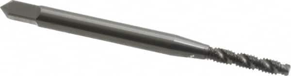 OSG - #3-48 UNC 2 Flute 2B Modified Bottoming Spiral Flute Tap - Vanadium High Speed Steel, Oxide Finish, 1-13/16" OAL, Right Hand Flute, Right Hand Thread, H2, Series 290 - Makers Industrial Supply