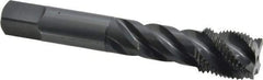 OSG - 3/4-16 UNF 4 Flute 3B Modified Bottoming Spiral Flute Tap - Vanadium High Speed Steel, Oxide Finish, 4-1/4" OAL, Right Hand Flute, Right Hand Thread, H3, Series 290 - Makers Industrial Supply