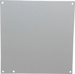 Cooper B-Line - 10-1/4" OAW x 10-1/4" OAH Powder Coat Finish Electrical Enclosure Nonperforated Panel - 12" x 12" Box, 14 Gauge Steel, Use with 121210 RHC/12124-1/12126 RHC/12126-112128-1 - Makers Industrial Supply