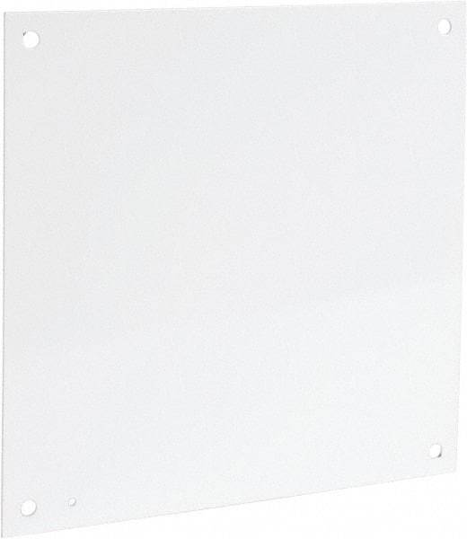 Cooper B-Line - 17" OAW x 17" OAH Powder Coat Finish Electrical Enclosure Nonperforated Panel - 20" x 20" Box, 12 Gauge Steel, Use with 20208RHC - Makers Industrial Supply