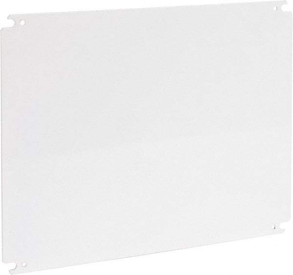 Cooper B-Line - 14" OAW x 18" OAH Powder Coat Finish Electrical Enclosure Nonperforated Panel - 20" x 16" Box, 12 Gauge Steel, Use with 162010-SD/16206-SD/16208-SD/201610-SD/201610-SDW/20166-FM/20166-SD/20166-SDW/20168-SD/20168-SDW - Makers Industrial Supply