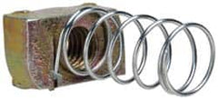Cooper B-Line - 1/2-13" Rod, Zinc Dichromate Steel Spring Strut Nut - 2000 Lb Capacity, 1/2-13" Bolt, Used with Cooper B Line B22, B24, B26 & B32 Channel & Strut - Makers Industrial Supply