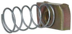 Cooper B-Line - 3/8-16" Rod, Zinc Dichromate Steel Spring Strut Nut - 1100 Lb Capacity, 3/8-16" Bolt - Makers Industrial Supply