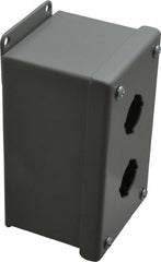 Cooper B-Line - 2 Hole, 1.203 Inch Hole Diameter, Steel Pushbutton Switch Enclosure - 5-3/4 Inch High x 3-1/4 Inch Wide x 3 Inch Deep, 12, 13 NEMA Rated - Makers Industrial Supply