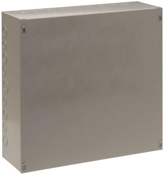 Cooper B-Line - Steel Junction Box Enclosure Screw Flat Cover - NEMA 1, 24" Wide x 24" High x 6" Deep - Makers Industrial Supply