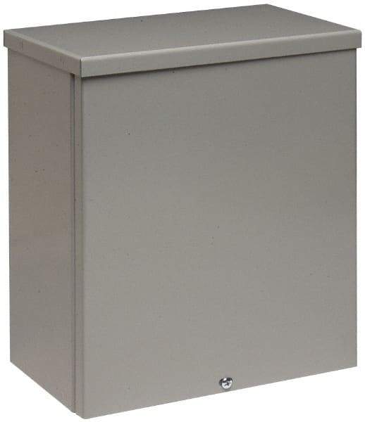 Cooper B-Line - Steel Junction Box Enclosure Screw Flat Cover - NEMA 3R, 10" Wide x 12" High x 6" Deep, Rainproof - Makers Industrial Supply