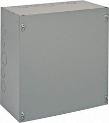 Cooper B-Line - Steel Junction Box Enclosure Screw Flat Cover - NEMA 1, 12" Wide x 12" High x 6" Deep - Makers Industrial Supply