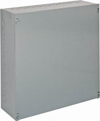 Cooper B-Line - Steel Junction Box Enclosure Screw Flat Cover - NEMA 1, 18" Wide x 18" High x 6" Deep - Makers Industrial Supply