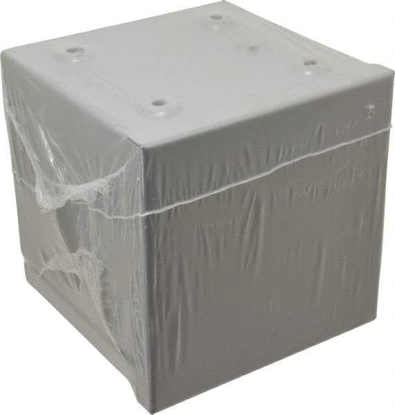 Cooper B-Line - Steel Junction Box Enclosure Screw Flat Cover - NEMA 3R, 6" Wide x 6" High x 6" Deep, Rainproof - Makers Industrial Supply