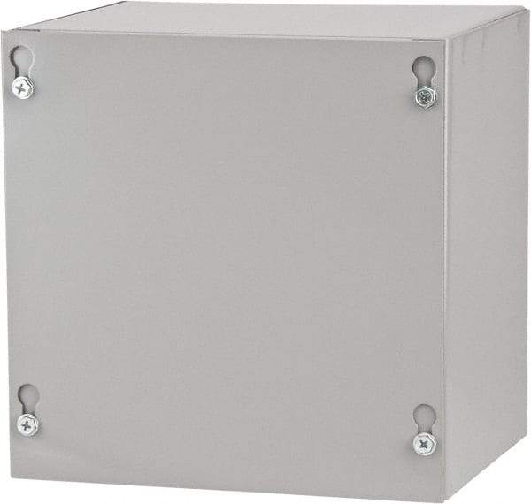 Cooper B-Line - Steel Junction Box Enclosure Screw Flat Cover - NEMA 1, 8" Wide x 8" High x 6" Deep - Makers Industrial Supply