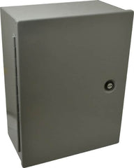 Cooper B-Line - Steel Standard Enclosure Hinge Flat Cover - NEMA 1, 12" Wide x 16" High x 6-5/8" Deep - Makers Industrial Supply