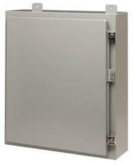 Cooper B-Line - Steel Standard Enclosure Hinge Flat Cover - NEMA 12, 13, 12" Wide x 16" High x 6" Deep, Dirt-tight & Dust-tight - Makers Industrial Supply