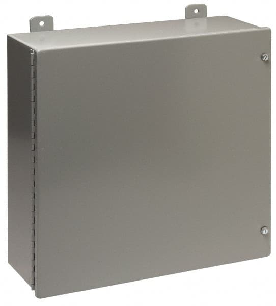 Cooper B-Line - Steel Standard Enclosure Hinge Flat Cover - NEMA 12, 13, 20" Wide x 20" High x 7" Deep, Dirt-tight & Dust-tight - Makers Industrial Supply