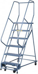 Gillis - 16 Ft. High, Type IA Rating, Steel Rolling Ladder - Makers Industrial Supply