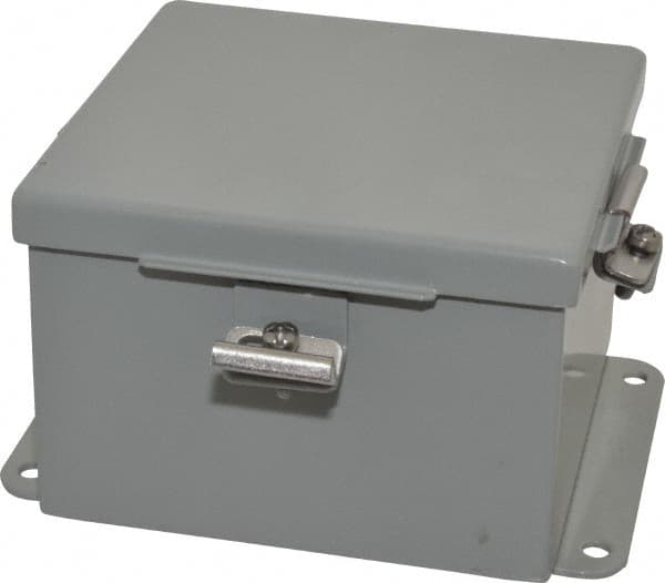 Cooper B-Line - Steel Standard Enclosure Hinge Flat Cover - NEMA 4, 12, 13, 6" Wide x 6" High x 4" Deep, Rainproof & Watertight - Makers Industrial Supply