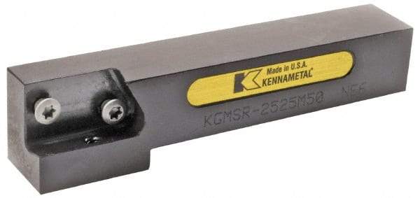 Kennametal - KGMS, Left Hand, Indexable Grooving Tool Holder - 32mm Shank Height, 32mm Shank Width, 158.75mm OAL - Makers Industrial Supply