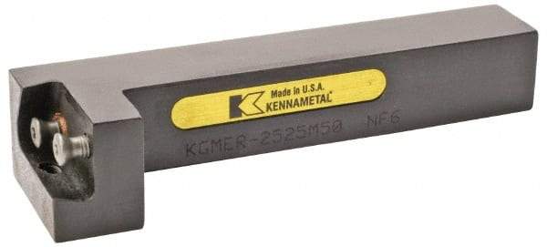 Kennametal - KGME, Right Hand, Indexable Grooving Tool Holder - 25mm Shank Height, 25mm Shank Width, 150.25mm OAL - Makers Industrial Supply