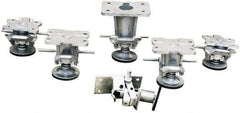 Vestil - 7-3/4" Mounting Height, Floor Lock for 6" Diam Caster Wheels - 1" Retracted Clearance, 4-1/2" x 6" Top Plate Size, 2-7/16" x 4-5/16" Bolt Hole Spacing - Makers Industrial Supply