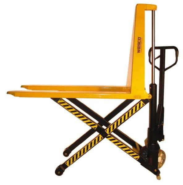 Wesco Industrial Products - 3,000 Lb Capacity Skid Lifter Scissor Lift - 3-1/2" Lift Height, 43" Platform Length x 20" Platform Width - Makers Industrial Supply