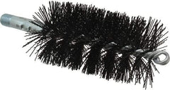 Schaefer Brush - 5" Brush Length, 2-1/2" Diam, Nylon Single Stem, Single Spiral Tube Brush - 7-1/4" Long, Nylon, 1/4" NPSM Male Connection - Makers Industrial Supply