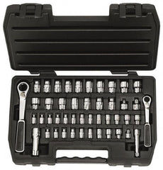 GearWrench - 46 Piece 1/4 & 3/8" Drive Standard Socket Set - 5/32 to 3/4", 3.5 to 19mm, Inch/Metric Measurement Standard - Makers Industrial Supply