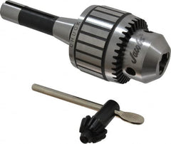 Jacobs - JT4, 1/8 to 3/4" Capacity, Tapered Mount Drill Chuck - Keyed, R8 Shank - Exact Industrial Supply