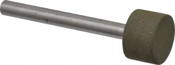 Made in USA - 3/4" Head Diam x 1/2" Head Thickness CBN Grinding Pin - 1/4" Shank Diam - Makers Industrial Supply