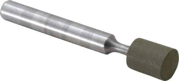 Made in USA - 3/8" Head Diam x 3/8" Head Thickness Diamond (Abrasive) Grinding Pin - 1/4" Shank Diam x 1-3/4" Shank Length - Makers Industrial Supply