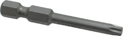 Wera - T20 Torx Bit - 1/4" Hex Drive, 2" OAL - Makers Industrial Supply