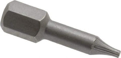 Wera - 1/4" Drive T6 Torx Screwdriver Bit - 1" OAL, Insert Bit - Makers Industrial Supply