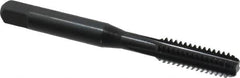 OSG - 1/4-20 UNC 2B 4 Flute Nitride/Oxide Finish High Speed Steel Straight Flute Standard Hand Tap - Bottoming, Right Hand Thread, 2-1/2" OAL, 1" Thread Length, H5 Limit, Oversize - Makers Industrial Supply