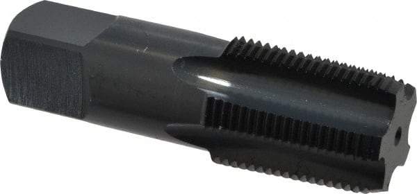 OSG - 3/4-14 NPTF Thread, 5 Flute Standard Pipe Tap - 3-1/4" OAL, 1-3/8" Thread Length, 29/32" Shank Diam, Oxide Finish, High Speed Steel - Exact Industrial Supply