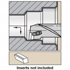 Kennametal - 6mm Min Bore Diam, 60mm OAL, 6mm Shank Diam, S-CBLP Indexable Boring Bar - 16mm Max Bore Depth, BP.. Insert, Clamp Holding Method - Makers Industrial Supply