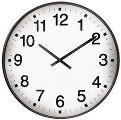 Infinity Insttruments - 17 Inch Diameter, White Face, Dial Wall Clock - Standard Display, Black Case, Runs on AA Battery - Makers Industrial Supply