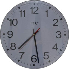 Infinity Insttruments - 11-1/2 Inch Diameter, White Face, Dial Wall Clock - Bold Display, White Case, Runs on AA Battery - Makers Industrial Supply