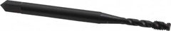 OSG - 3/4-16 UNF, 4 Flute, 45° Helix, Bottoming Chamfer, Oxide Finish, Vanadium High Speed Steel Spiral Flute STI Tap - Right Hand Flute, 4-1/4" OAL, 0.59" Shank Diam, 2" Thread Length, Series 302 - Exact Industrial Supply