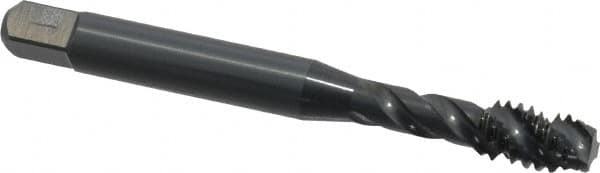 OSG - 1/4-20 UNC 3 Flute 2B Modified Bottoming Spiral Flute Tap - Vanadium High Speed Steel, Oxide Finish, 2-1/2" OAL, Right Hand Flute, Right Hand Thread, H5, Series 303 - Makers Industrial Supply