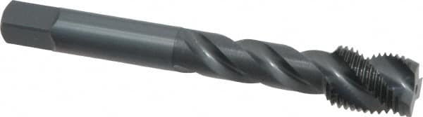 OSG - 1/2-20 UNF 3 Flute 3B Modified Bottoming Spiral Flute Tap - Vanadium High Speed Steel, Oxide Finish, 3-3/8" OAL, Right Hand Flute, Right Hand Thread, H3, Series 303 - Makers Industrial Supply