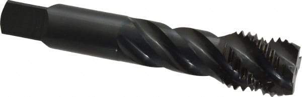 OSG - 1-8 UNC 4 Flute 3B Modified Bottoming Spiral Flute Tap - Vanadium High Speed Steel, Oxide Finish, 5-1/8" OAL, Right Hand Flute, Right Hand Thread, H4, Series 303 - Makers Industrial Supply