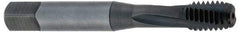 OSG - #8-32 UNC 2 Flute Modified Bottoming Spiral Flute Tap - Powdered Metal, Oxide Finish, 2-1/8" OAL, Right Hand Flute, Right Hand Thread, H4, Series 313 - Makers Industrial Supply