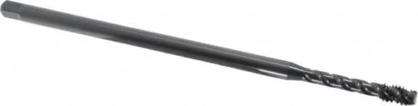 OSG - 1/4-20 UNC 3 Flute H3 Oxide Finish Vanadium High Speed Steel Spiral Flute Extension Tap - Modified Bottoming Chamfer, 6" OAL, 3B Class of Fit - Exact Industrial Supply