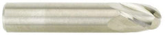 M.A. Ford - 0.3937" Diam, 14mm LOC, 4 Flute Solid Carbide Ball End Mill - TiN Finish, Single End, 51mm OAL, 10mm Shank Diam, Spiral Flute - Makers Industrial Supply